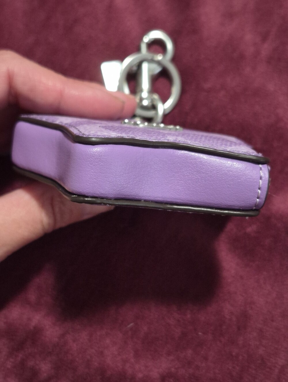 Coach Lavender Signature Star Keychain Charm - Picture 3 of 6